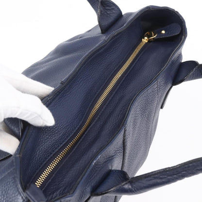 Salvatore Ferragamo Izzie Gancini Embossed Tote Soft Calf, BLUE, LEATHER, Tote bag