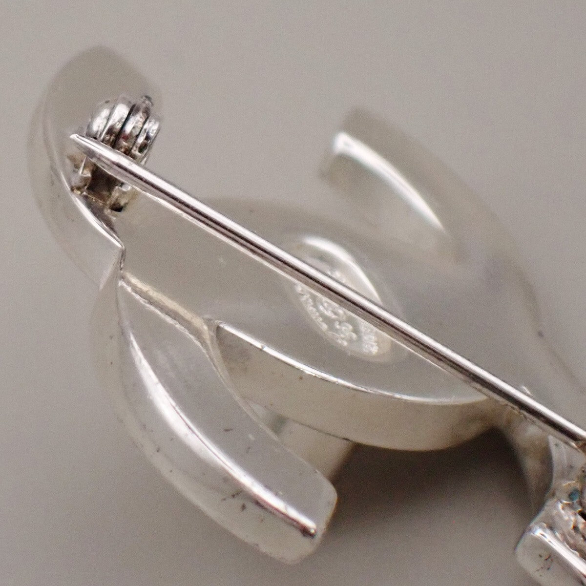 Chanel Vintage CC Turnlock Brooch Metal, SILVER, SILVER_PLATED, Brooch