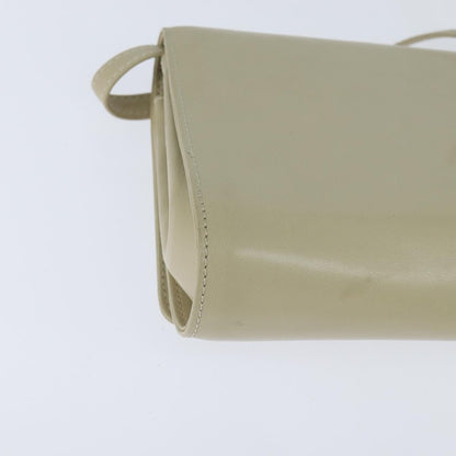 Celine Flap Shoulder Bag Leather, BEIGE, LEATHER, Shoulder bag