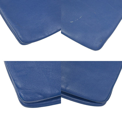 Celine Trio Crossbody Bag Leather, BLUE, LEATHER, Crossbody bag