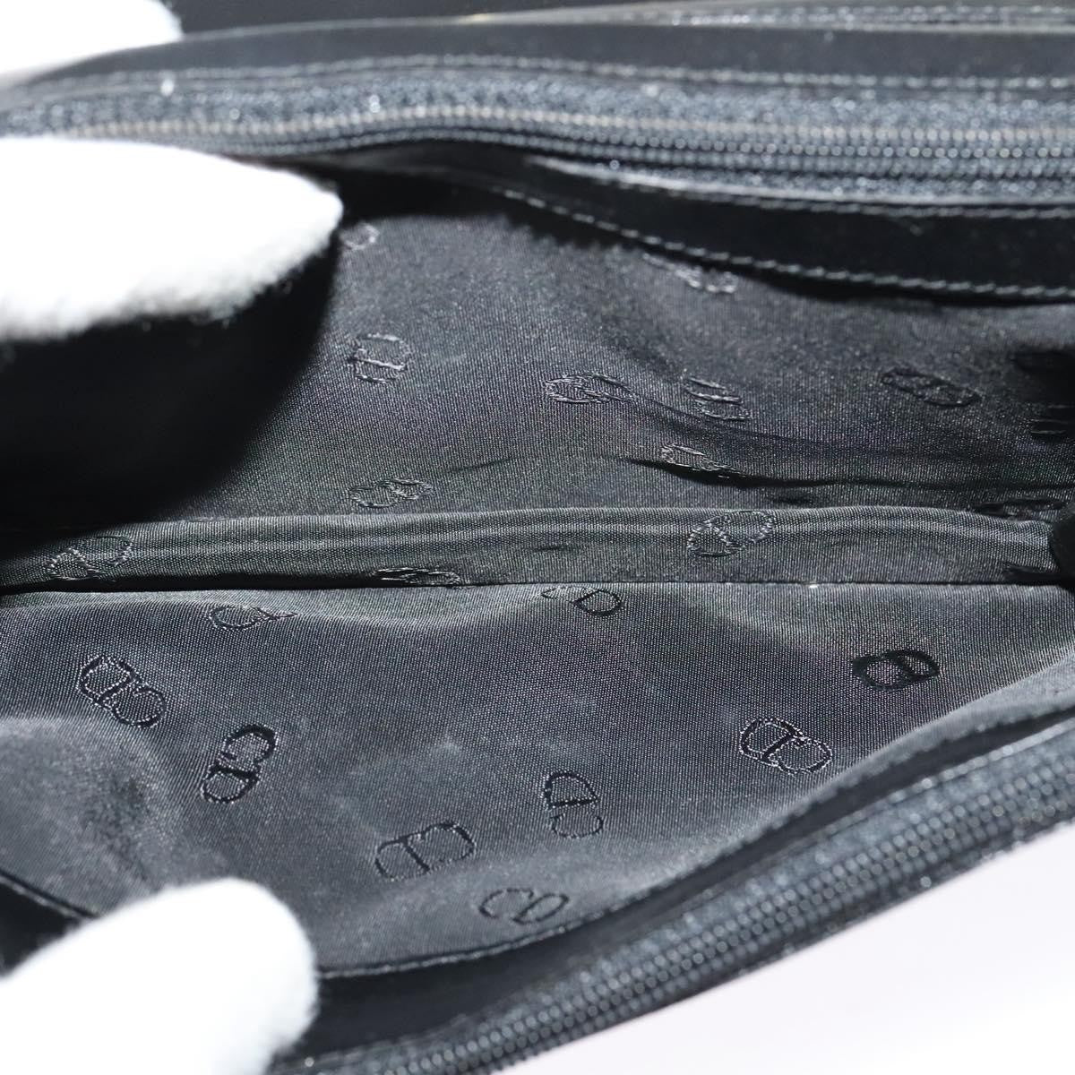 Christian Dior Vintage Chain Flap Shoulder Bag Leather, BLACK, LEATHER, Shoulder bag