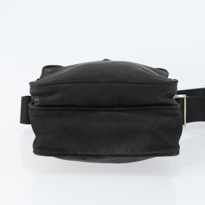 Prada Front Pocket Messenger Bag Tessuto, BLACK, NYLON, Shoulder bag