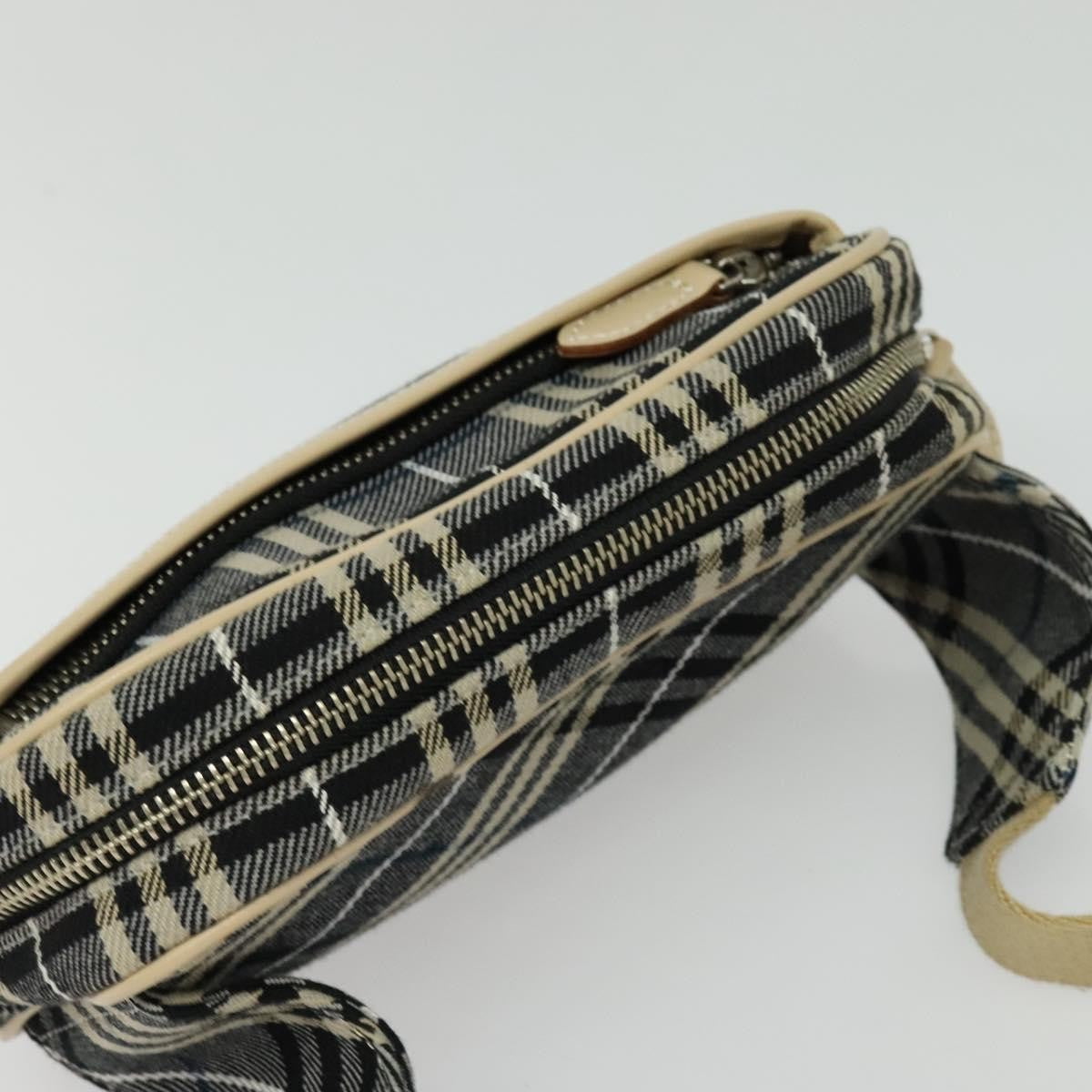 Burberry Waist Bag Vintage Check Canvas, BLUE, CANVAS, Shoulder bag