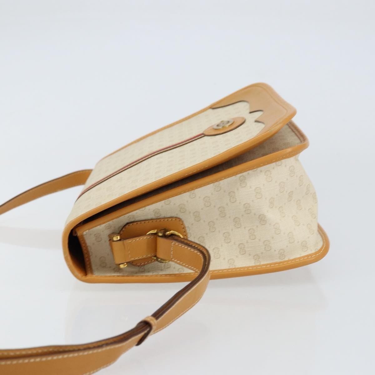 Gucci Vintage Web Sherry Line Handbag Micro GG Canvas, BEIGE, CANVAS, Shoulder bag