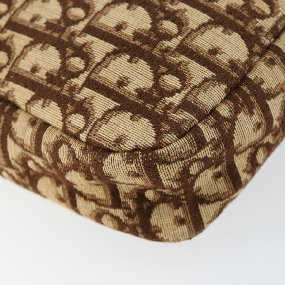 Christian Dior Vintage Trotter Crossbody Bag Diorissimo Coated Canvas, BROWN, CANVAS, Shoulder bag