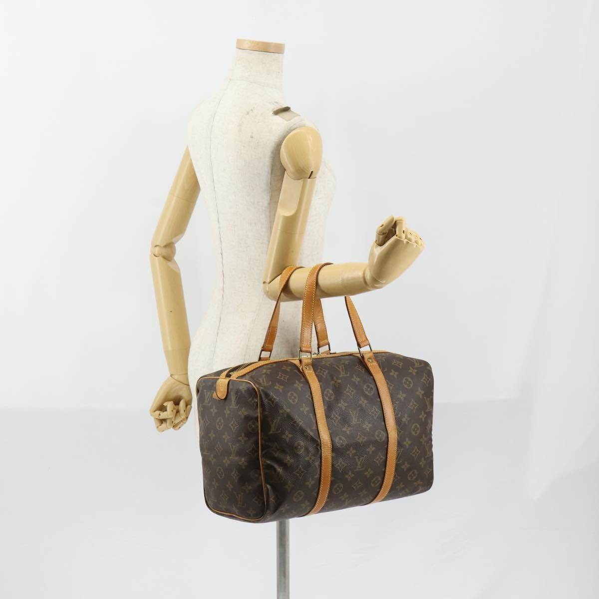 Louis Vuitton Sac Souple Handbag Monogram Canvas, BROWN, CANVAS, Travel bag