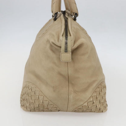 Bottega Veneta Intrecciato Handbag Leather, BEIGE, LEATHER, Handbag