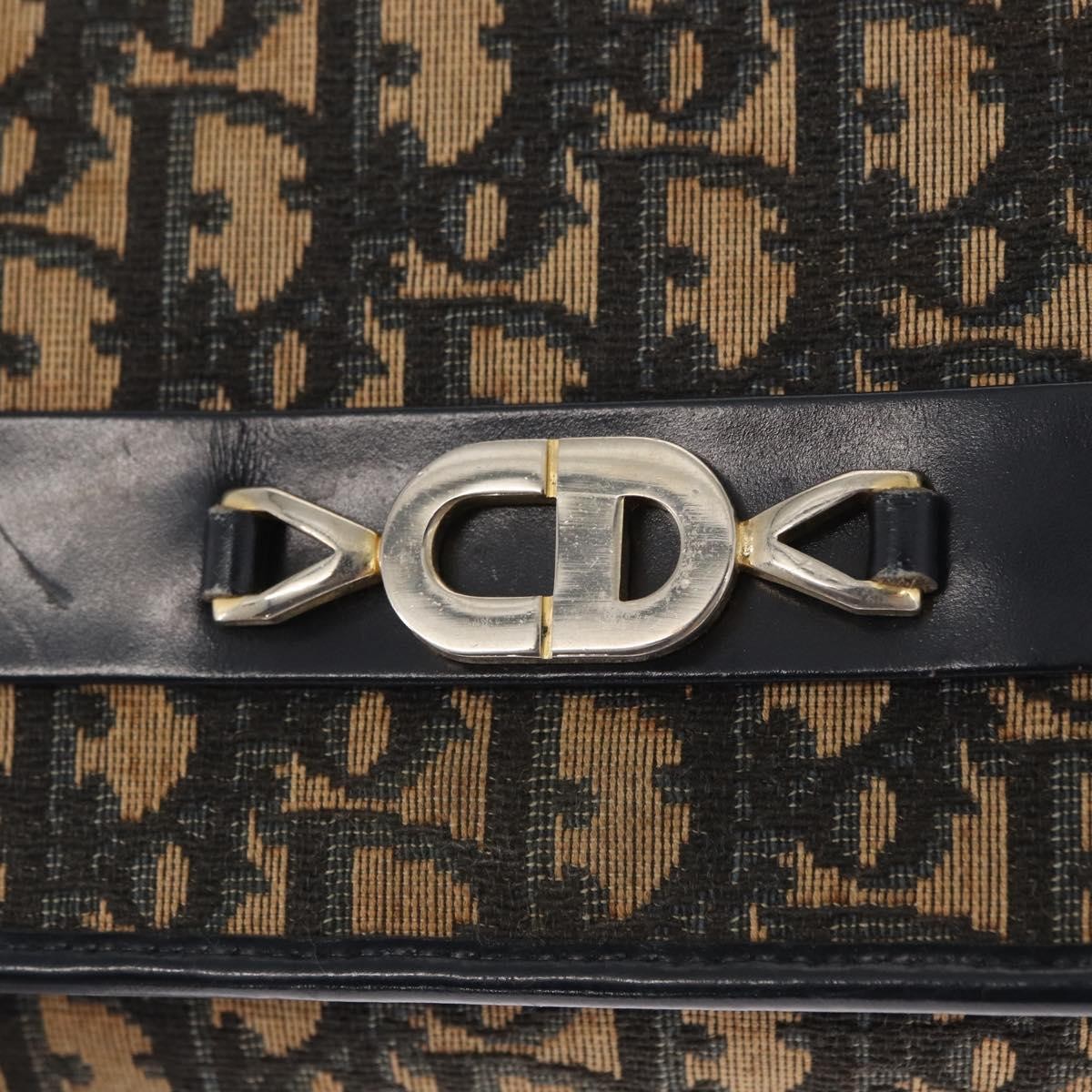 Christian Dior Vintage CD trotter Shoulder bag Canvas, NAVY, CANVAS, Shoulder bag