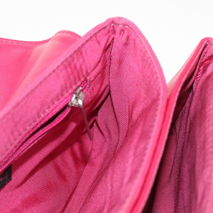 Chanel Chocolate Bar CC Clutch Quilted Leather, PINK, LEATHER, Clutche & pouche