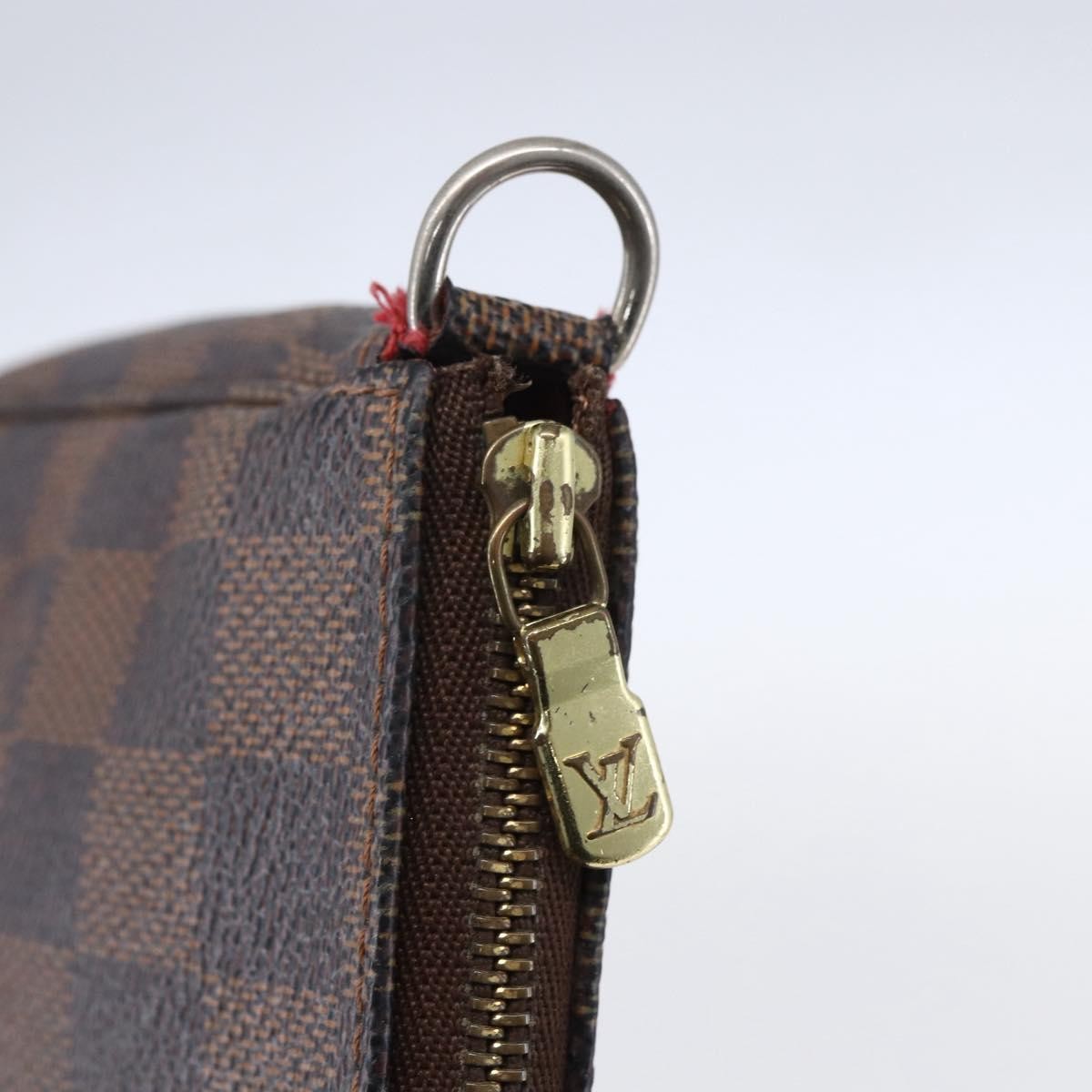 Louis Vuitton Pochette Accessoires Damier, BROWN, CANVAS, Clutche & pouche