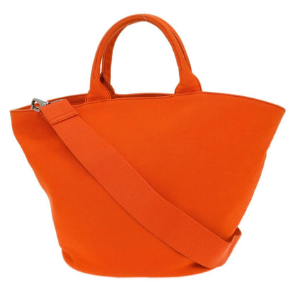 Prada Canapa Convertible Shopping Tote Canvas, ORANGE, CANVAS, Tote bag