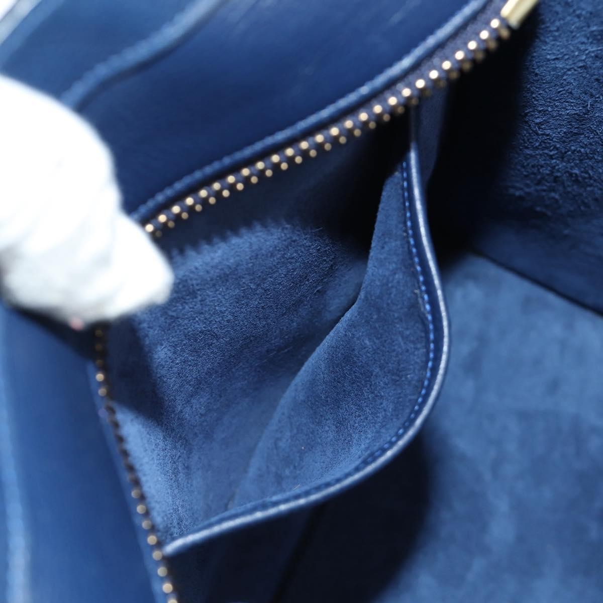 Celine Luggage Bag Smooth Leather, Navy, Leather, Tote Bag