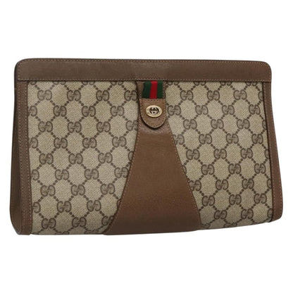 Gucci Vintage old clutch Canvas, BEIGE, PVC, Clutche & pouche
