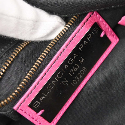 Balenciaga First Classic Studs Bag Leather, PINK, LEATHER, Handbag