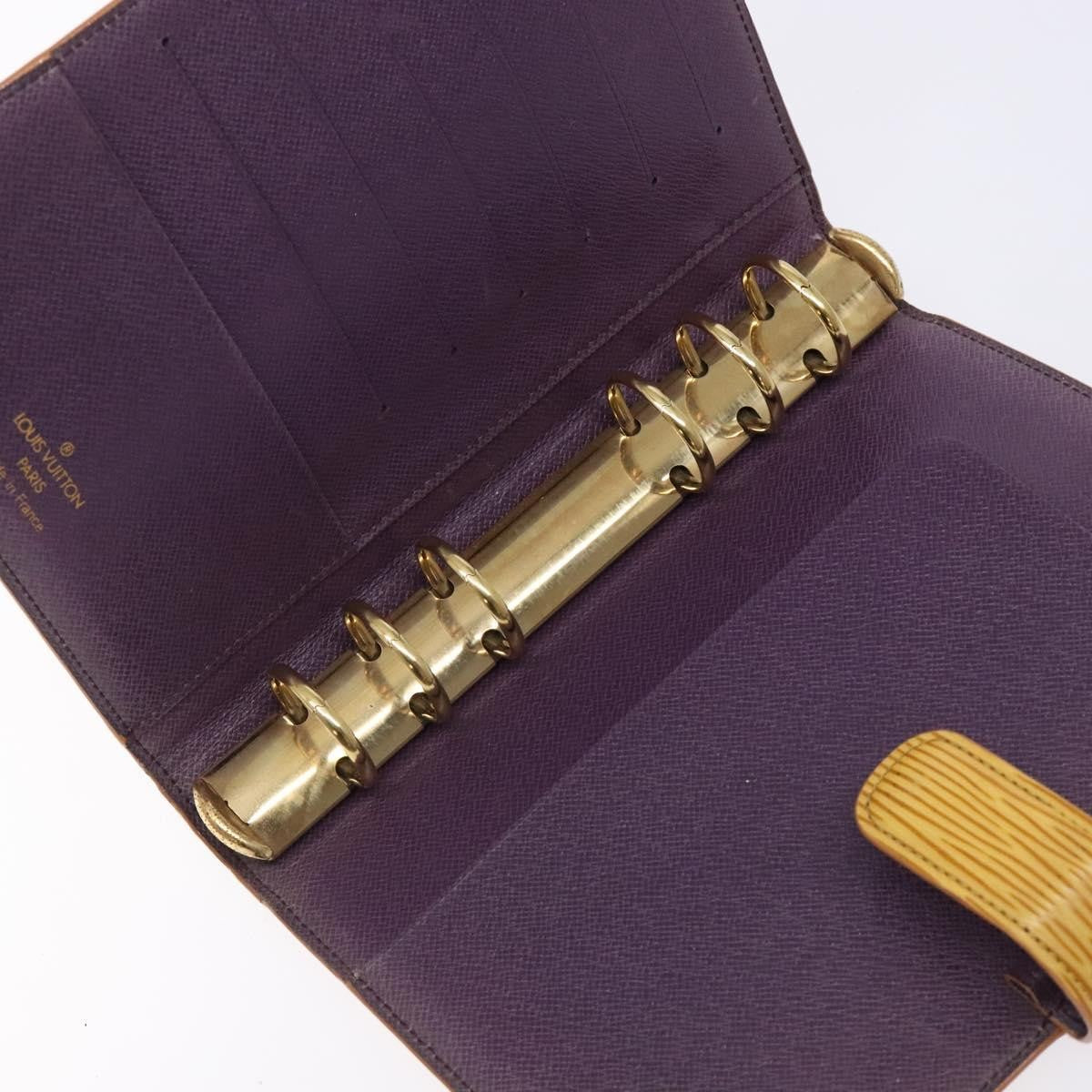 Louis Vuitton Agenda Cover Epi Leather, YELLOW, LEATHER, Wallets