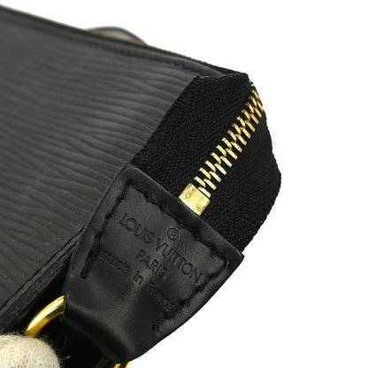 Louis Vuitton Pochette Accessoires Epi Leather, BLACK, LEATHER, Clutche & pouche