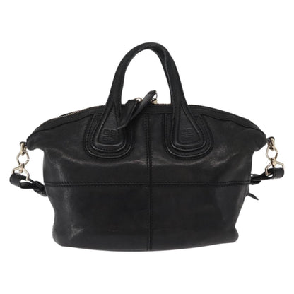 Givenchy Nightingale Satchel Leather, BLACK, LEATHER, Handbag