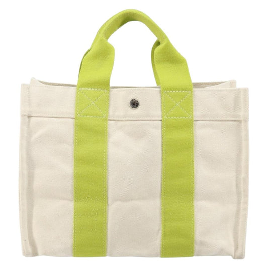 Hermes Bora Bora Tote Toile, WHITE, CANVAS, Tote bag