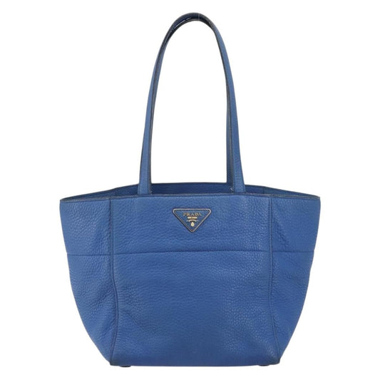 Prada Tote Vitello Daino Vitello Daino, BLUE, LEATHER, Tote bag