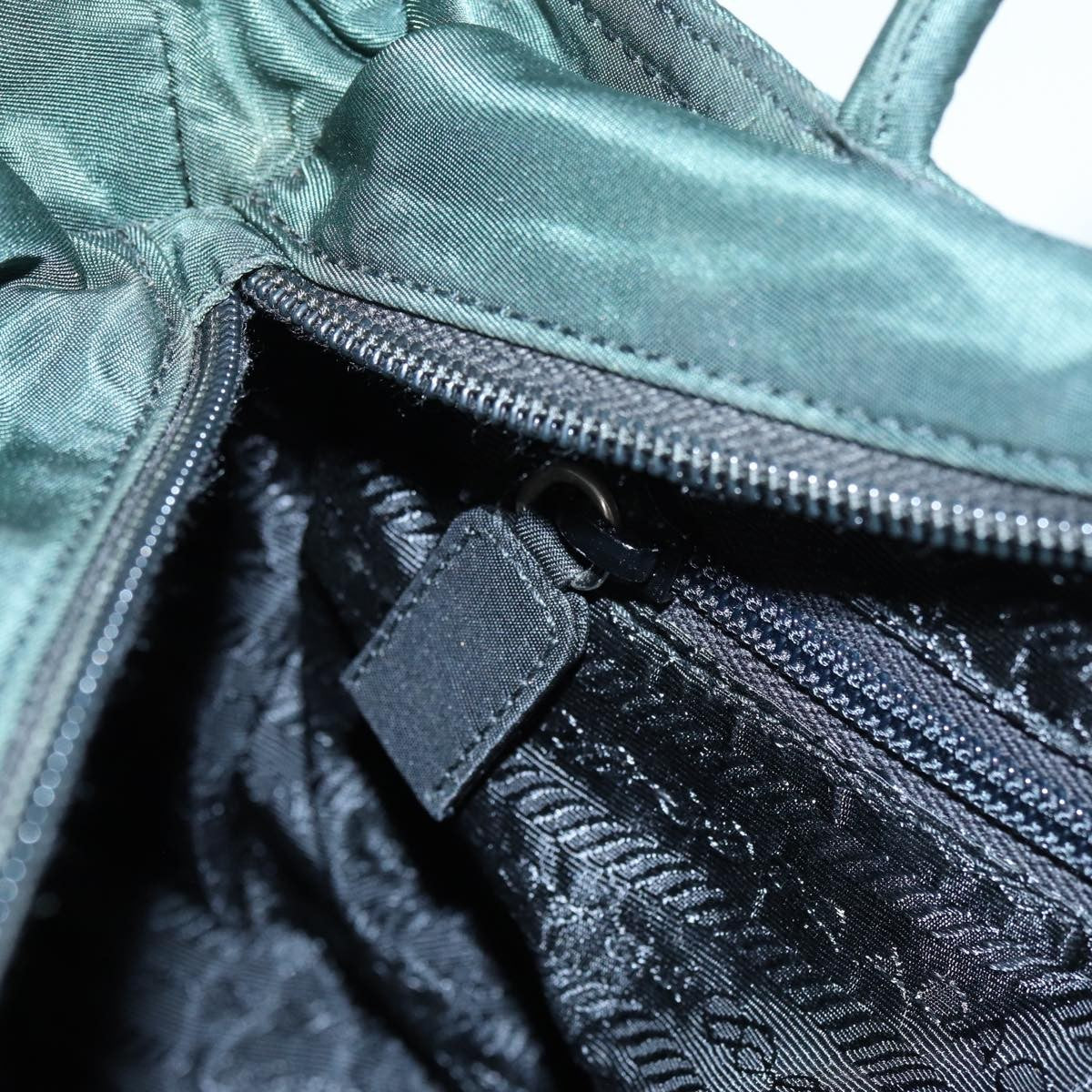 Prada Vintage Zip Tote Tessuto, KHAKI, NYLON, Tote bag