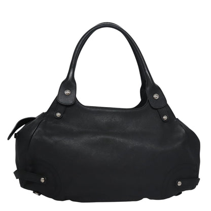 Salvatore Ferragamo Gancini Shoulder Bag Leather, BLACK, LEATHER, Shoulder bag