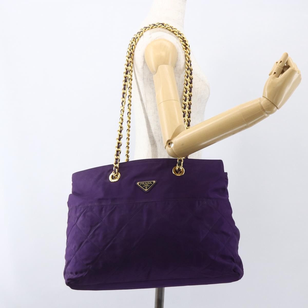 Prada Vintage Shoulder Bag Tessuto, PURPLE, NYLON, Shoulder bag