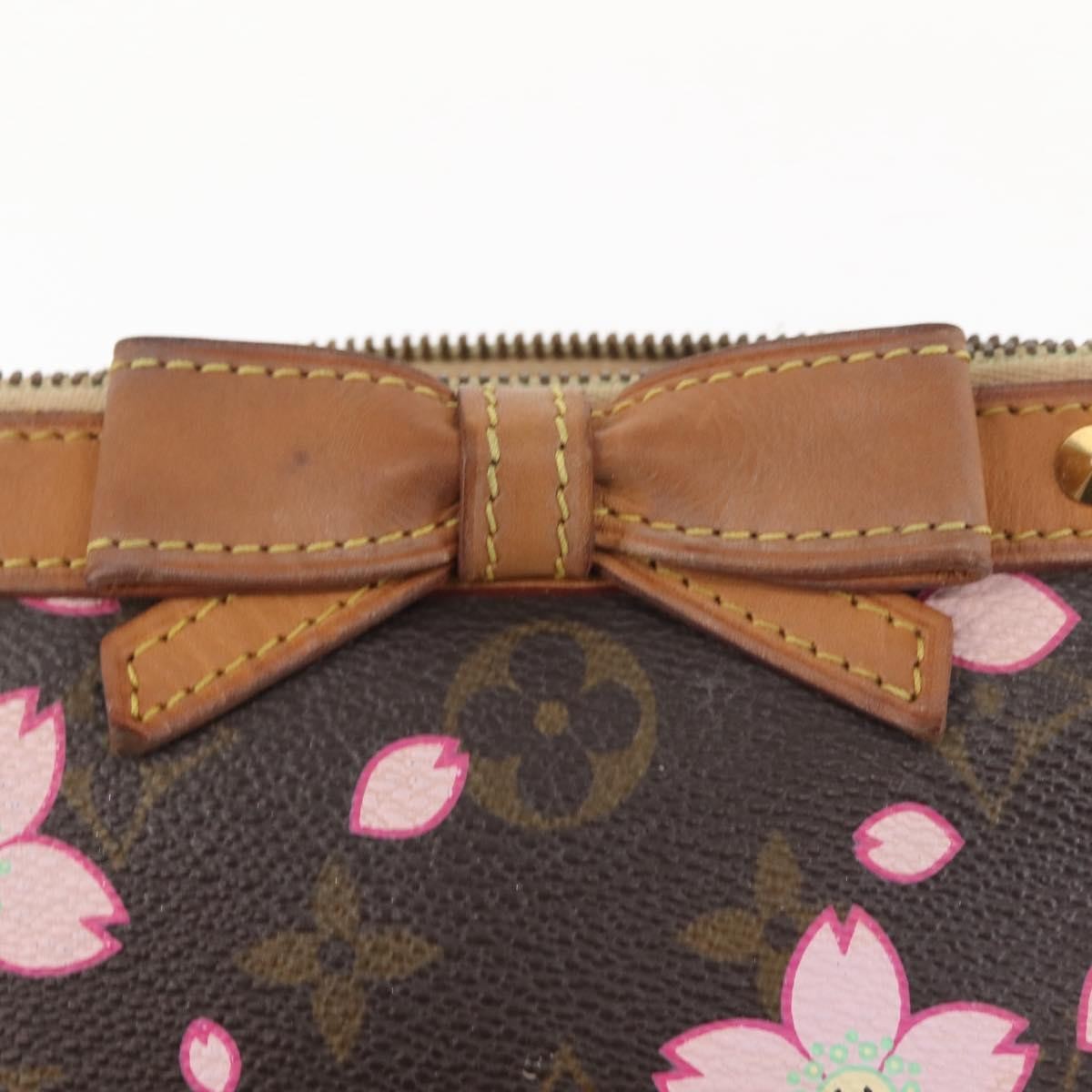 Louis Vuitton Pochette Accessoires Limited Edition Cherry Blossom Monogram, BROWN, CANVAS, Clutche & pouche