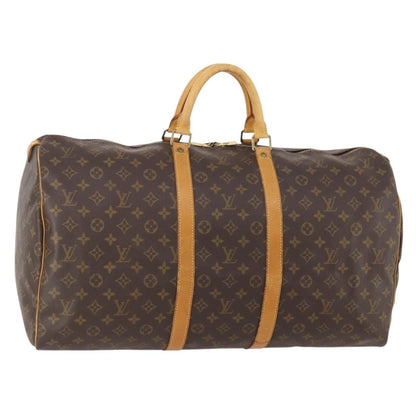 Louis Vuitton Keepall Bag Monogram Canvas, BROWN, CANVAS, Travel bag