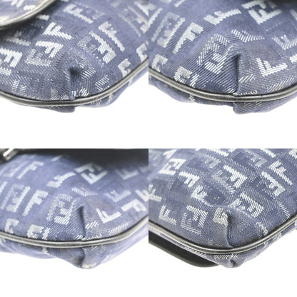 Fendi Vintage Flap Crossbody Bag Zucchino Denim, BLUE, DENIM_JEANS, Shoulder bag