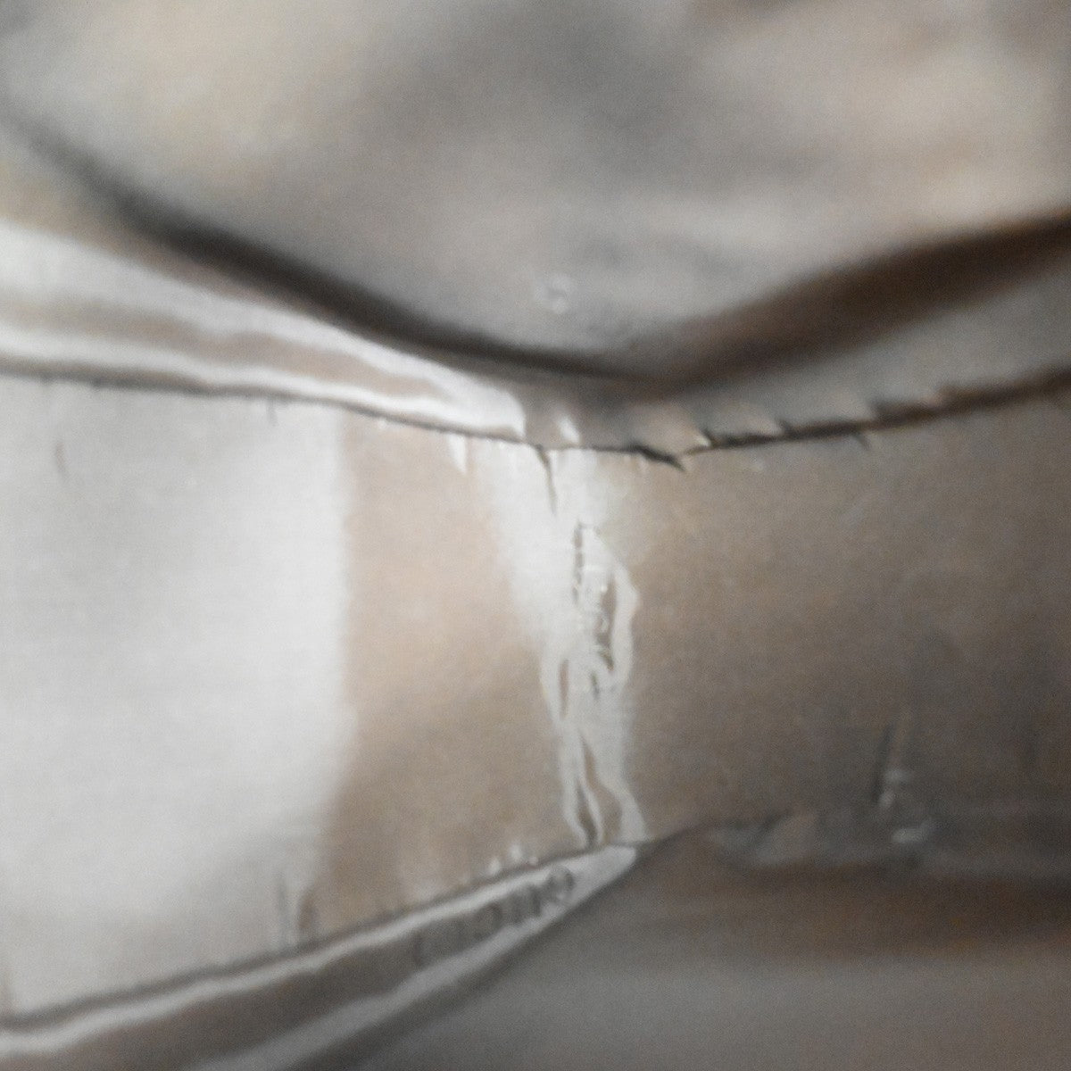 Gucci Vintage Bamboo Handle Open Hobo Leather, BEIGE, LEATHER, Handbag