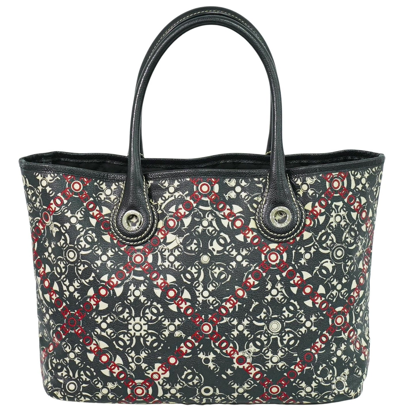 Chanel Optic Coco Tote Printed Coated Canvas with Caviar, MULTICOLOUR, CANVAS, Tote bag