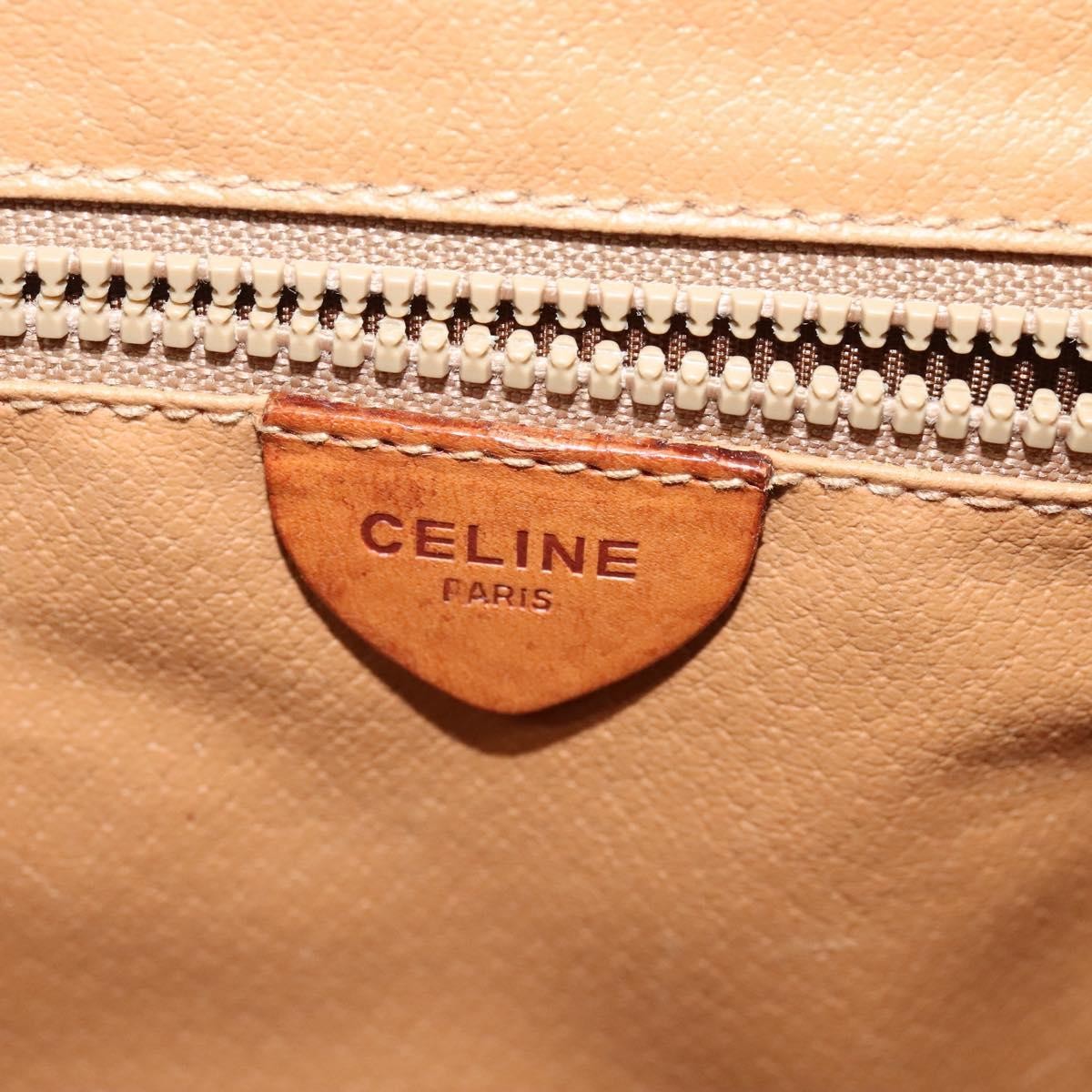 Celine Macadam Shoulder Bag PVC Leather, BEIGE, CANVAS, Shoulder bag