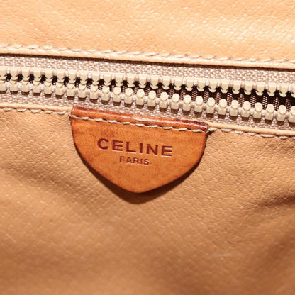 Celine Macadam Shoulder Bag PVC Leather, BEIGE, CANVAS, Shoulder bag