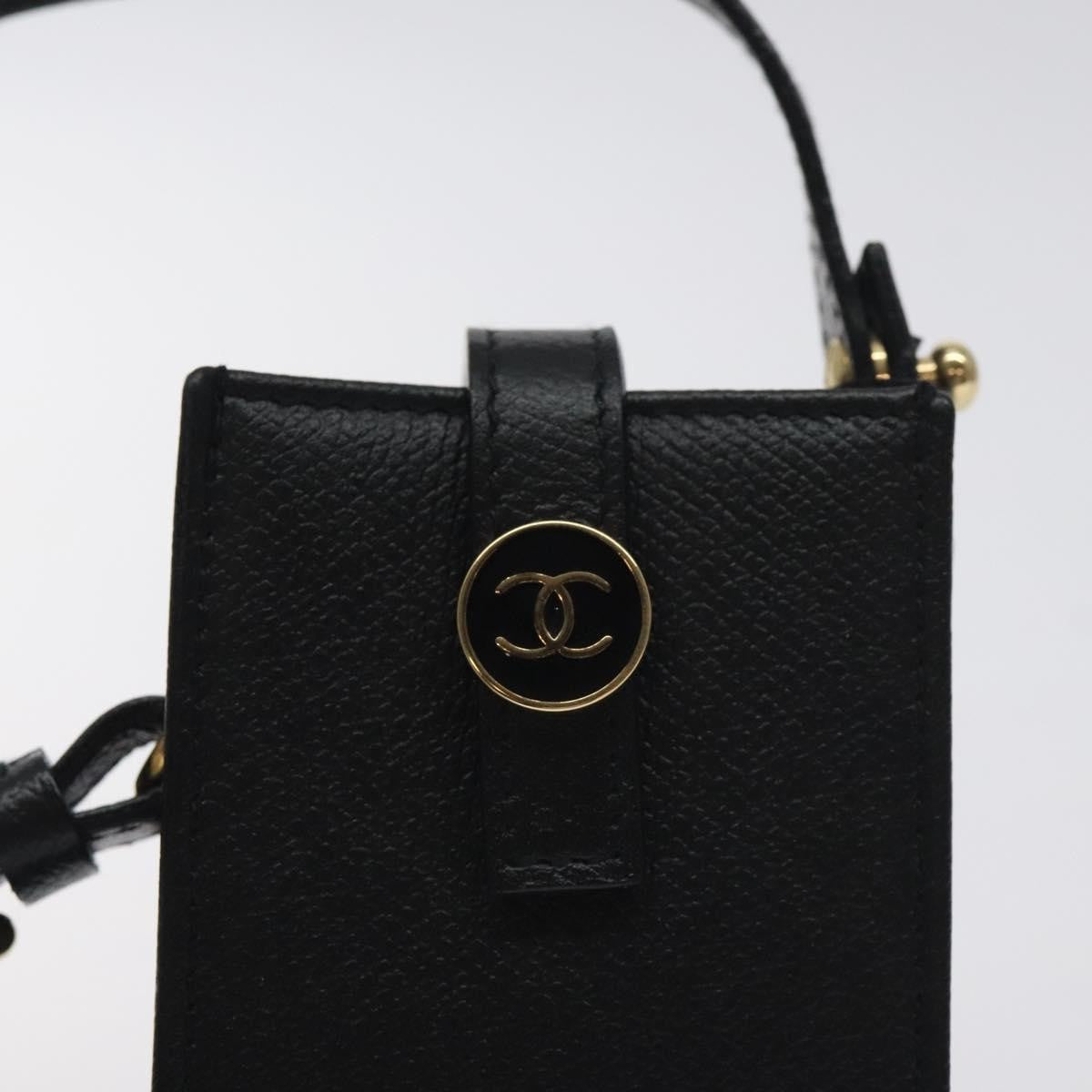 Chanel Cigarette Case Leather, BLACK, LEATHER, Clutche & pouche