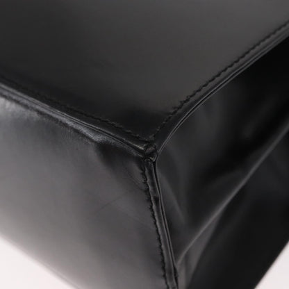 Salvatore Ferragamo Convertible Top Handle Bag Leather, BLACK, LEATHER, Handbag