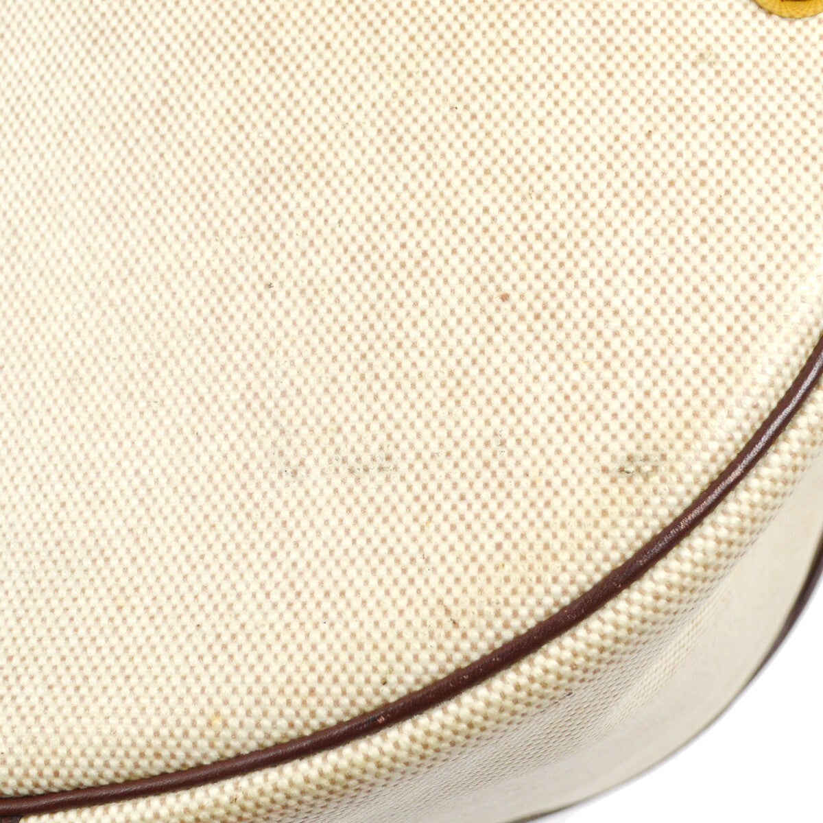 Hermes Vintage Clutch Canvas, BEIGE, CANVAS, Clutche & pouche