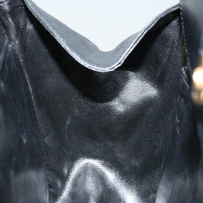 Salvatore Ferragamo Gancini handbag Leather, BLACK, LEATHER, Handbag