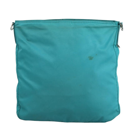 Prada Zip Top Messenger Bag Tessuto, TURQUOISE, NYLON, Shoulder bag