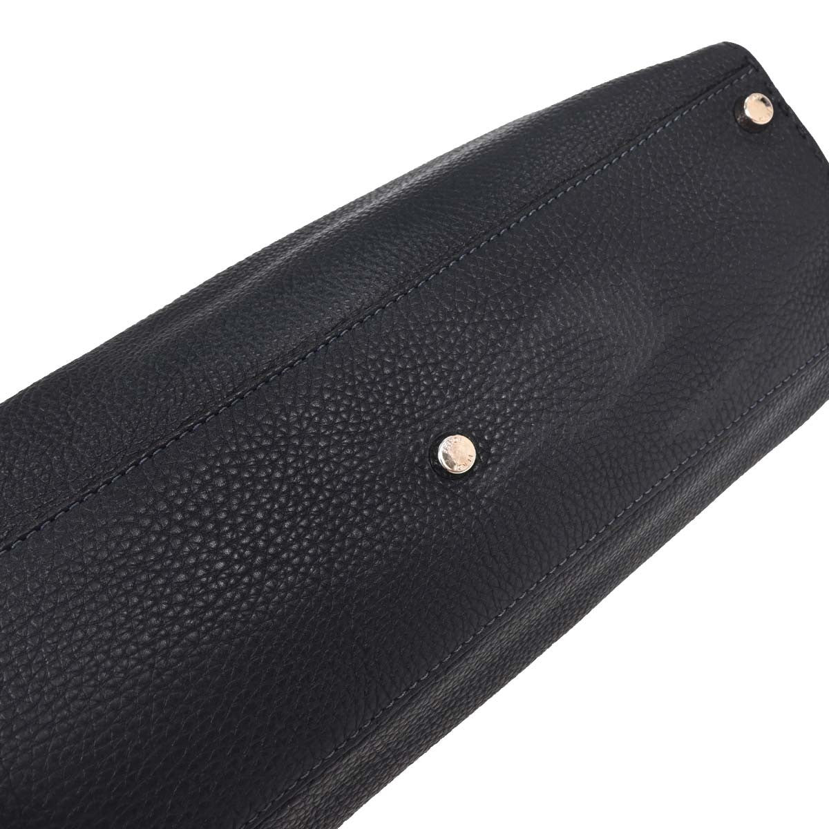 Fendi Faces Selleria Peekaboo Bag Leather, GRAY, LEATHER, Handbag