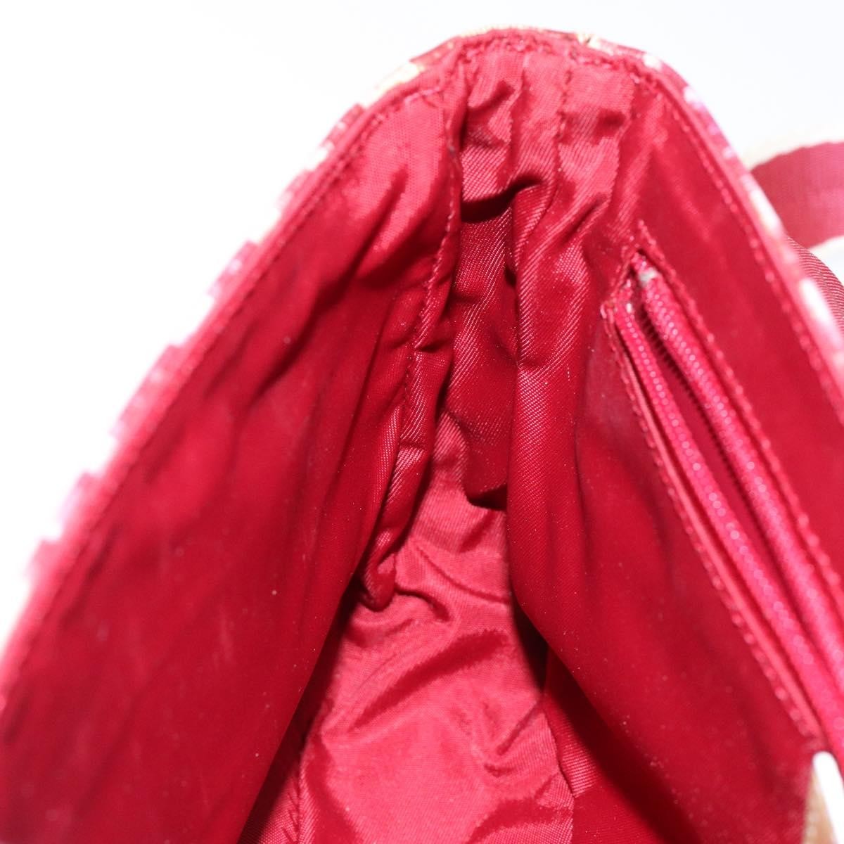 Christian Dior Vintage Flap Crossbody Bag Canvas, RED, CANVAS, Shoulder bag