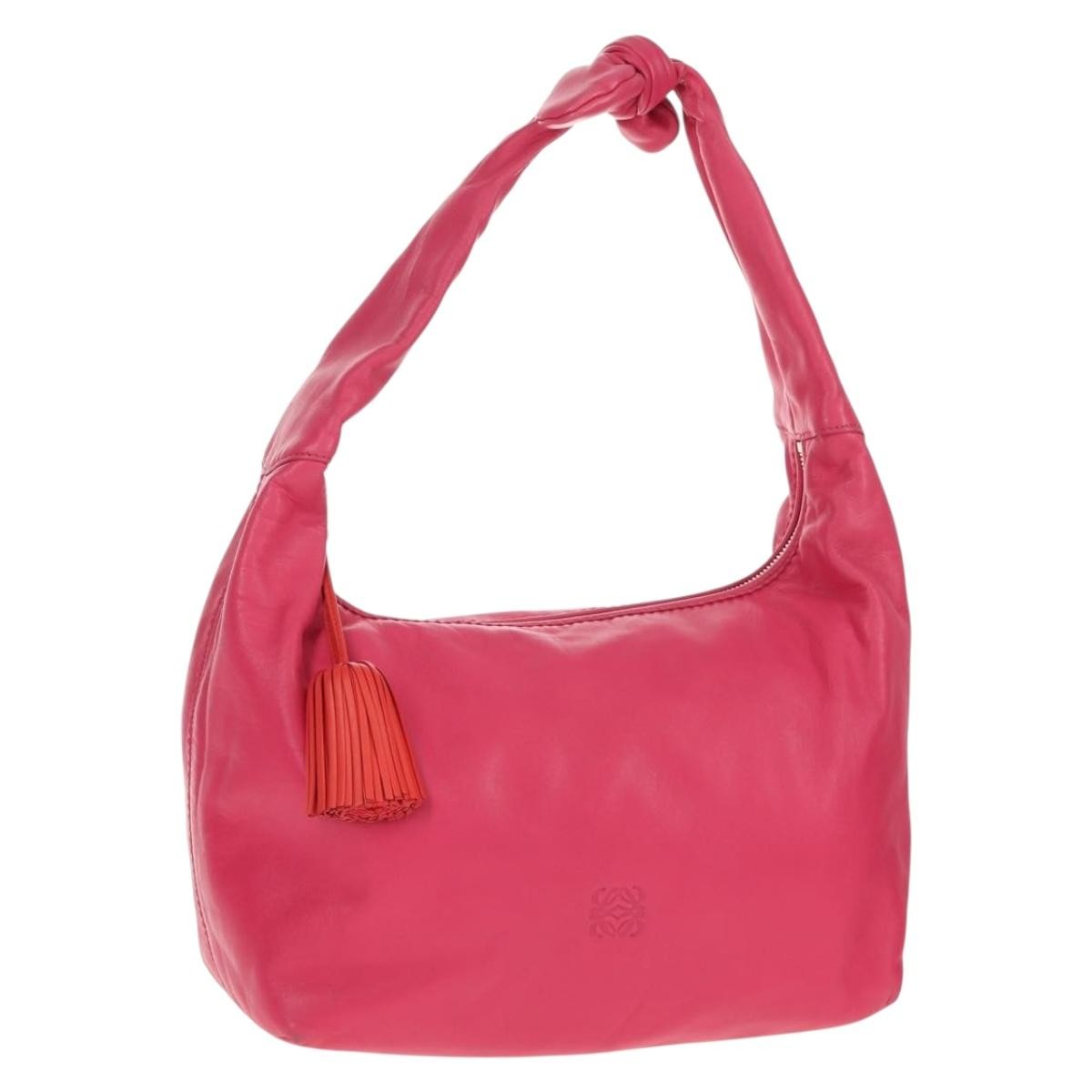 Loewe Anagram Shoulder Bag Leather, PINK, LEATHER, Shoulder bag