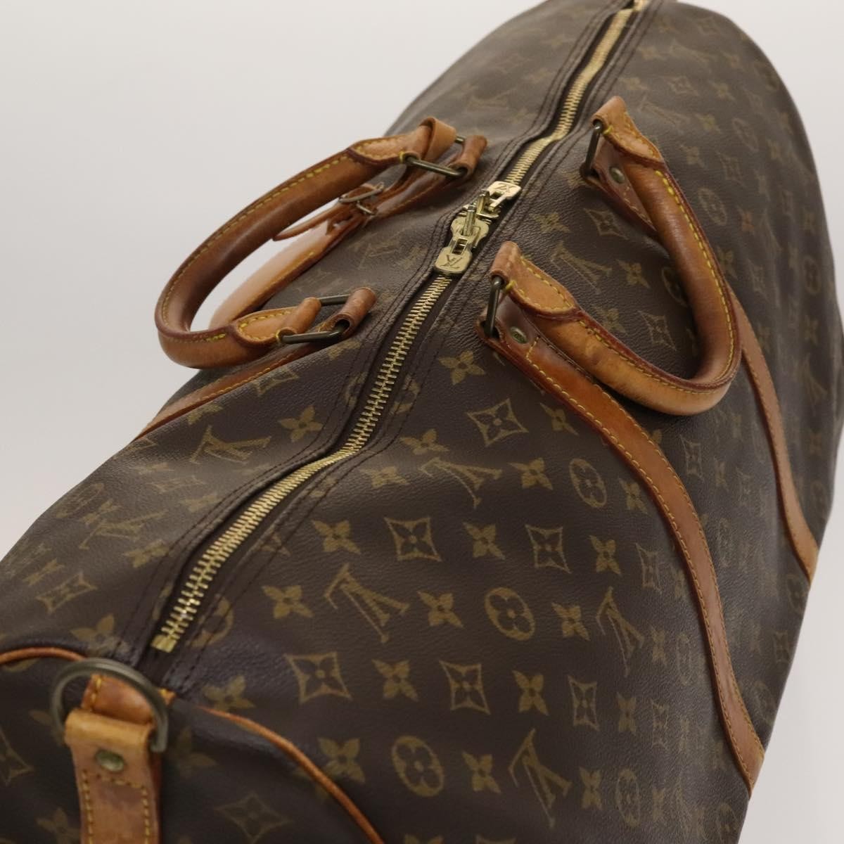 Louis Vuitton Keepall Bandouliere Bag Monogram Canvas, BROWN, CANVAS, Travel bag