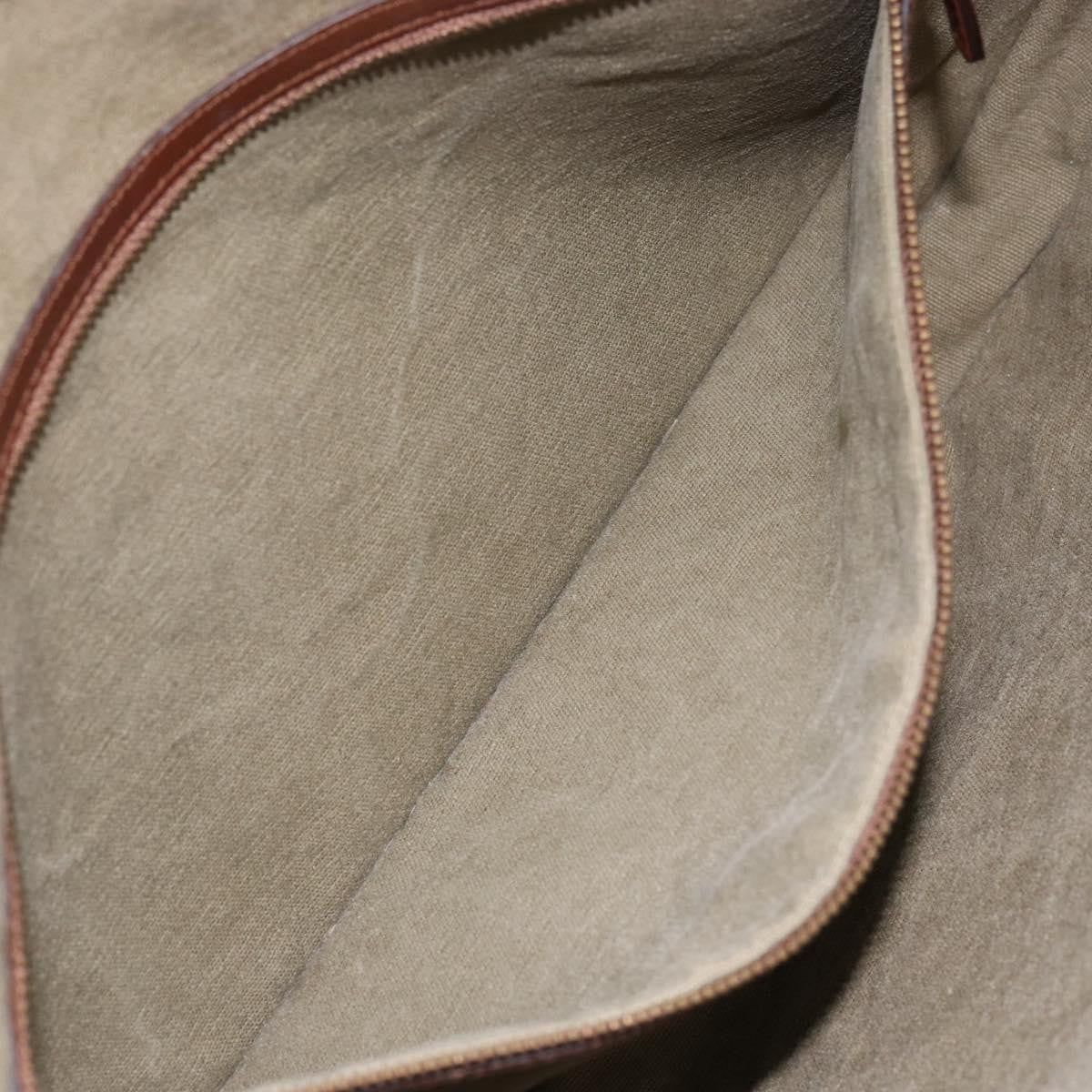 Gucci Vintage Bamboo Hobo Canvas, BEIGE, CANVAS, Handbag