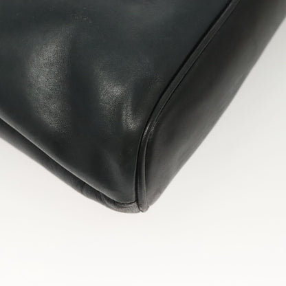 Bally Vintage Chain Shoulder Bag Quilted Leather, NAVY, LEATHER, Shoulder bag