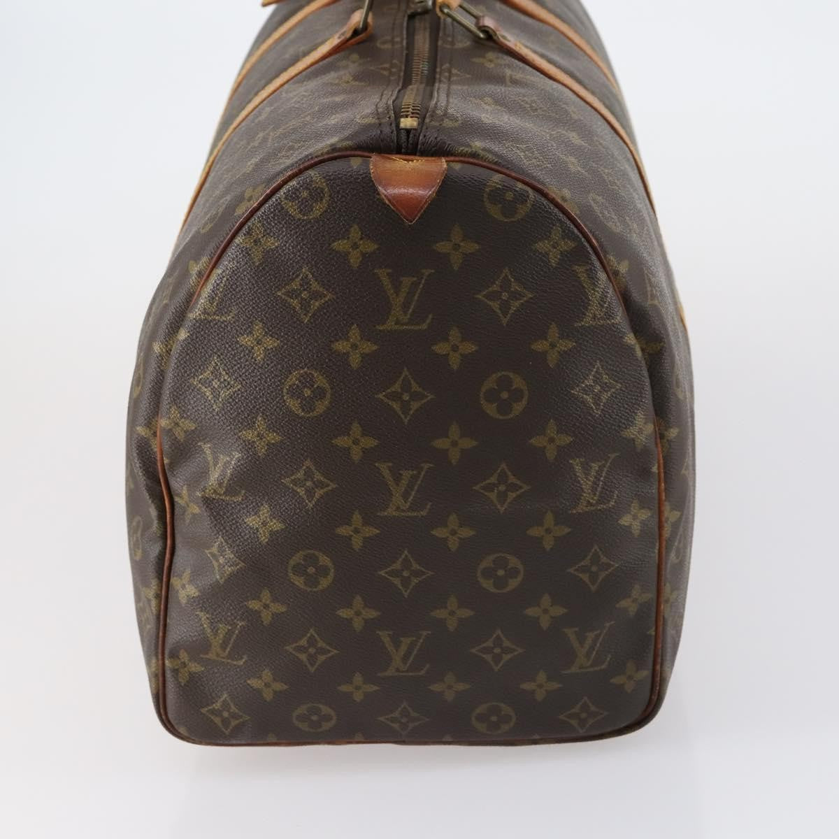 Louis Vuitton Keepall Bag Monogram Canvas, BROWN, CANVAS, Travel bag