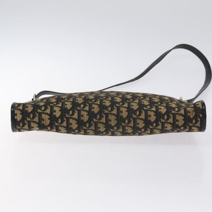 Christian Dior Vintage Trotter Shoulder Bag Canvas, NAVY, CANVAS, Shoulder bag