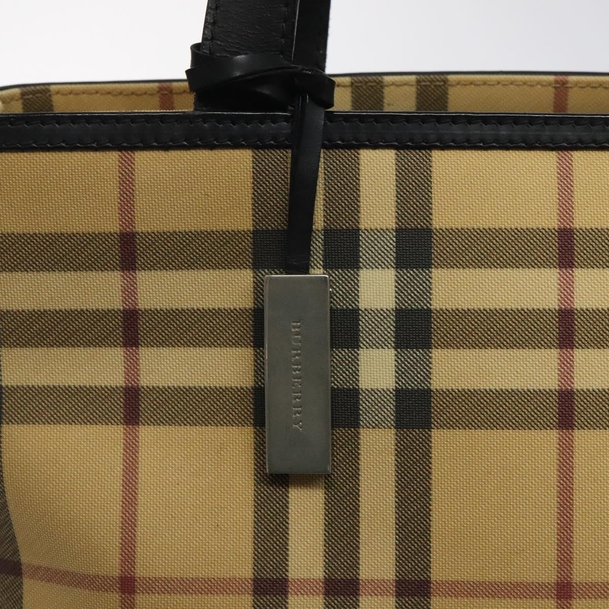 Burberry Nova Check Tote Canvas and Leather, BEIGE, CANVAS, Tote bag