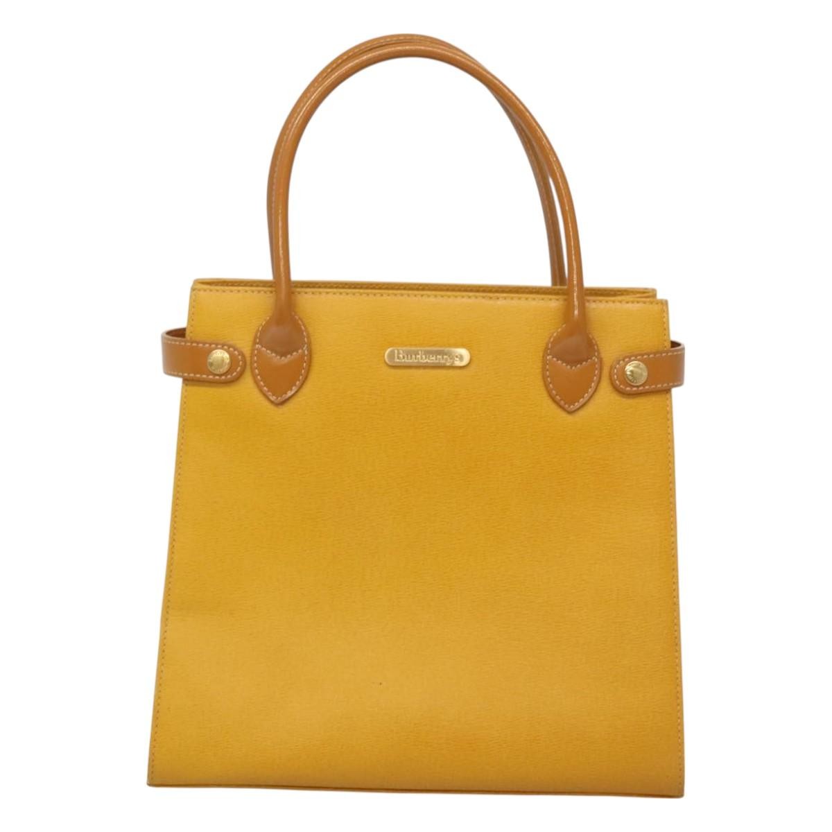 Burberry Vintage Handbag Leather, YELLOW, LEATHER, Handbag