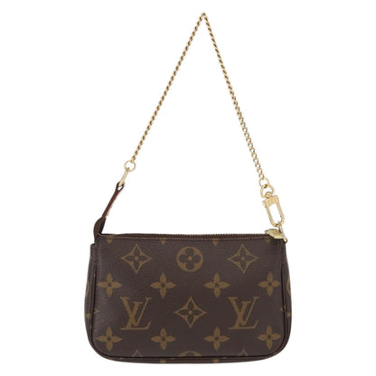 Louis Vuitton Mini pochette accessoires Canvas, BROWN, CANVAS, Clutche & pouche