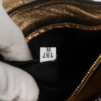 Miu Miu Madras Convertible Compartment Tote Leather, GOLD, LEATHER, Tote bag